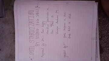 Soil stabilization using eggshell powder .