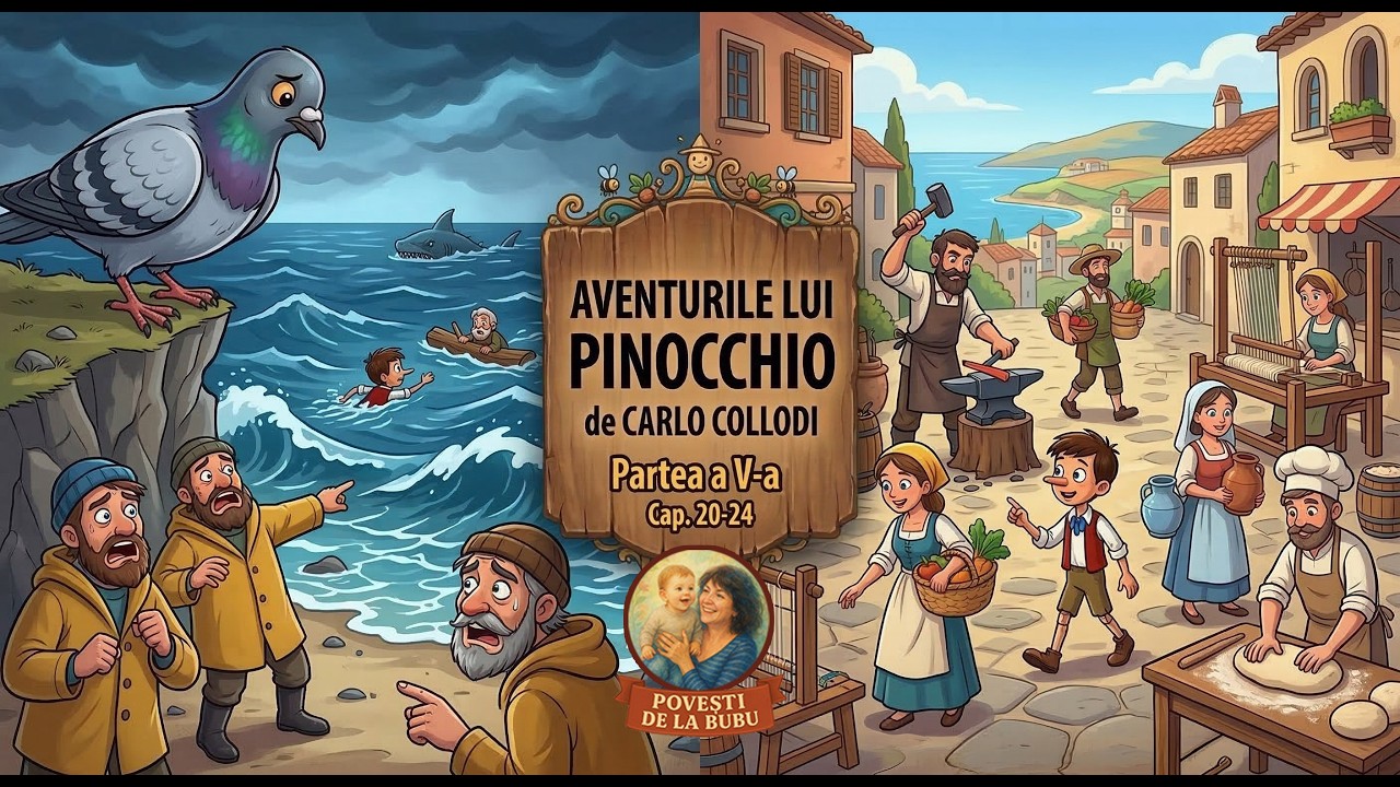 Aventurile lui PINOCCHIO - Carlo Collodi 📖 Cap. 20-24 | Povestea audio citită de Bunica Bubu
