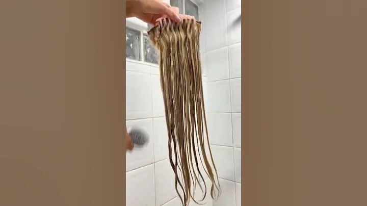 TUTORIAL: How to wash your Frontrow clip-in human hair extensions at home 💖  #hairtutorial