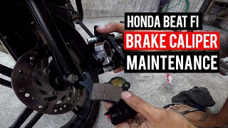 Honda Beat FI V2 | Brake Caliper Maintenance