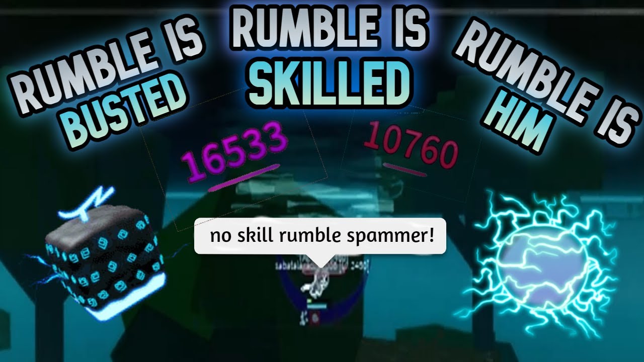 The MOST SKILLED RUMBLE BUILD  BLOX FRUITS ROBLOX PVP 