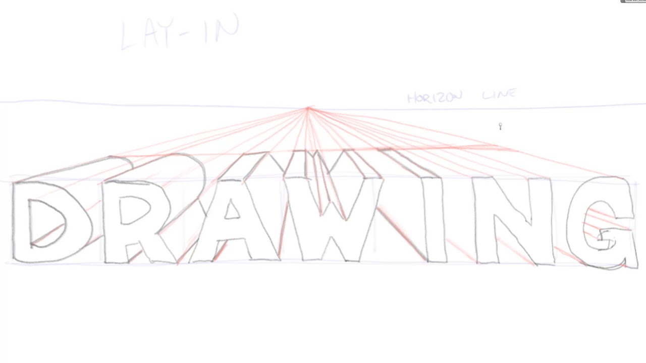 Drawing Letters In One Point Perspective Youtube