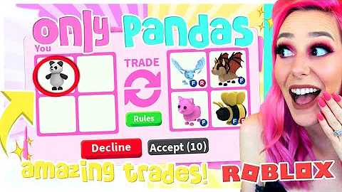 I Only Traded PANDAS In Adopt Me For 24 Hours *AMAZING TRADES*... Adopt Me Trade Challenge (Roblox)