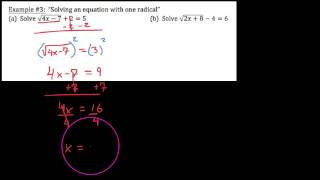 HA2 7.6.3, Solving multi-step radical equations