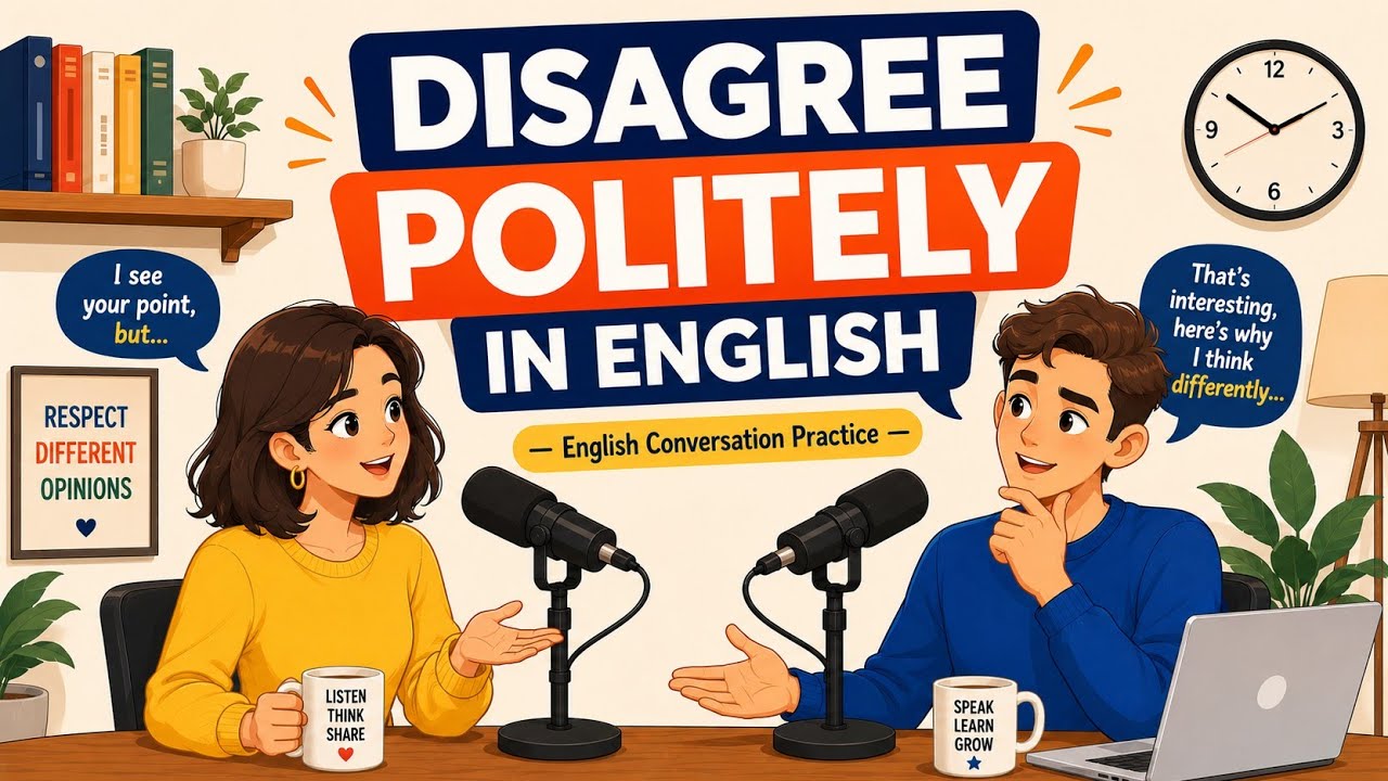 How to Disagree in English Politely | English Conversation Practice ...