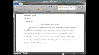 MLA Papers First Line Indents