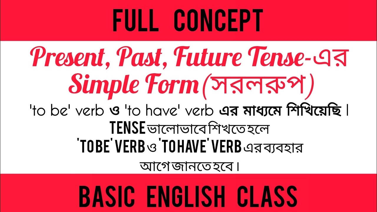 VERB : Its Time And Tense | BASIC ENGLISH CLASS |