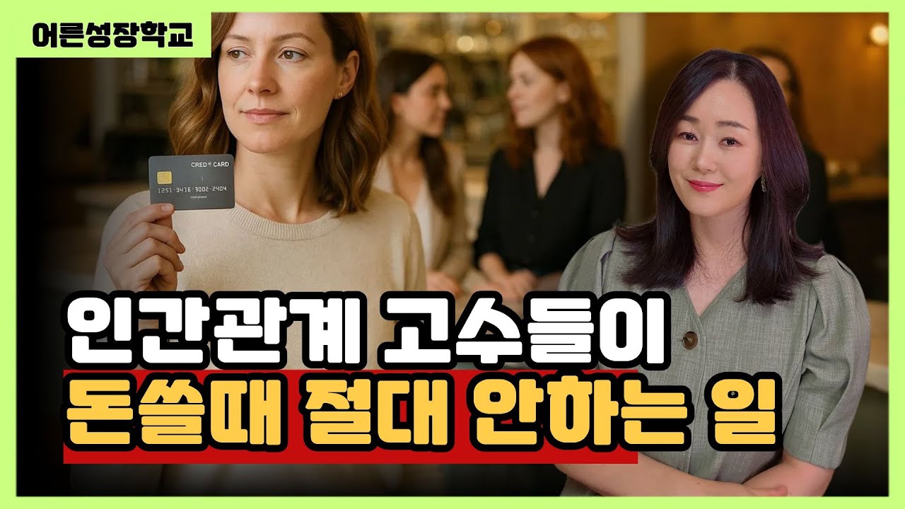 인간관계 고수들이 돈쓸때 절대 안하는 일