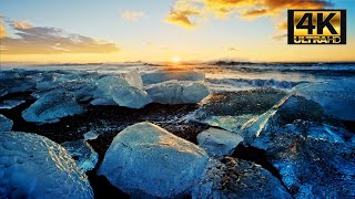 Relaxing Ocean Sounds In Iceland! 4K