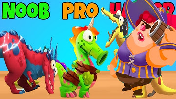 Noob vs Pro vs Hacker ⚔️🦕 – Dino Bash Defense War!