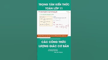 Các công thức lượng giác cơ bản! (DỄ NHỚ NHẤT)