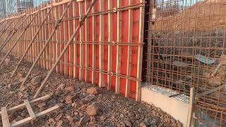 Retaining Wall Shuttering Checklist nd process of R/Wall Casting..#youtubeshorts @CivilActivities99