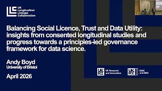 Balancing Social License, Trust and Data Utility - UCL Symposium, 15 April 2026