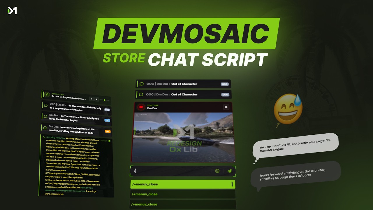 DM Chat | Next-Gen FiveM Chat UI (Media, Emojis, 3D text) - YouTube