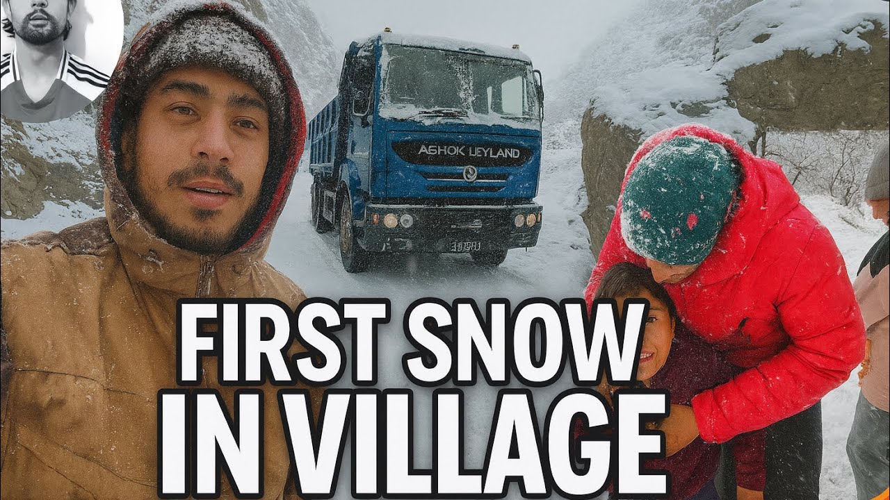 #vlog01 First snow in village 