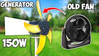 Wind Turbine Generator from Old Fan