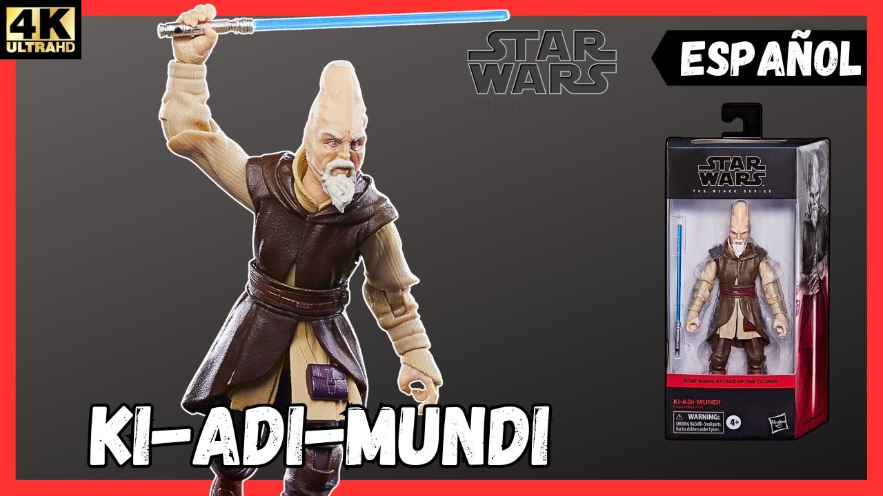 🔵 KI-ADI-MUNDI Star Wars the black series unboxing español clone