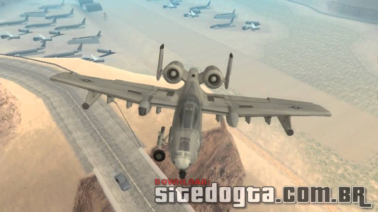 Código do avião de guerra Hydra do GTA San Andreas 