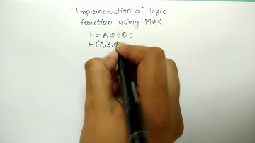 Implementation of logic function using 8:1 multiplexer in simple way(HINDI)