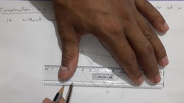 Construction 10.2: To construct a tangent to a circle at a point on it without using the centre