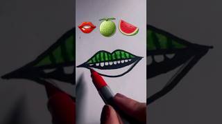 👄🍈🍉Mix emoji Drawing|Satisfying Creative Art#viral#shortsfeed#reels#short#drawing#yt#reels#shorts