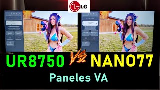LG UR8750 против NANO77: оба оснащены VA-панелью и 4K Smart TV