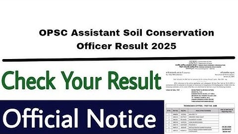 OPSC Assistant Soil Conservation Officer Result 2025 | Cut Off Marks, Merit List