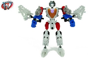 Transformers Construct-A-Bots Scout Class Starscream Figure Toy Review, Hasbro