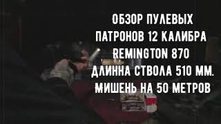 Пули 12-го калибра (ДИАБОЛО-ЭКО, ГРИЗЛИ, ГУАЛАНДИ, ПОЛЕВА) Remington 870 на 50 метров