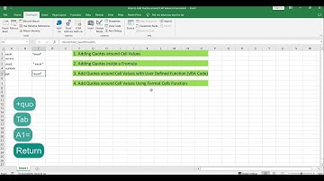 How to Add Quotes around Cell Values in Excel