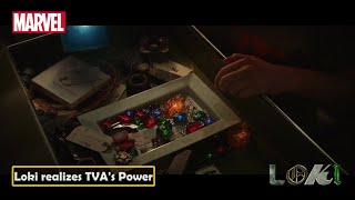 MARVEL | Loki | S1E1 | Loki realizes TVA's Power scene 