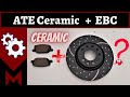 Plaquettes ate ceramic  disque de frein perc rainur  brembo  ebc  meca maniaque 