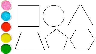 子どもと幼児のための基本的なシンプルな形の描画、絵画、着色_キッズアート screenshot 2