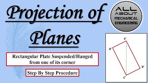 Projection of Planes (Rectangular Plane Suspended from one of its corner) #projectionofplanes