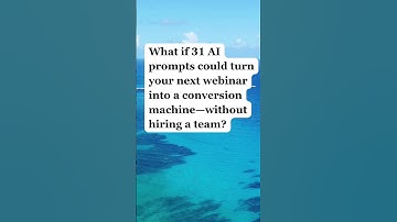 What if 31 AI prompts could turn your next webinar into a conversion machine—without hiring a team?