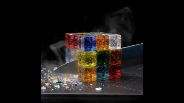 Crystal Glass Rubik’s Cube Cutting ASMR #asmr