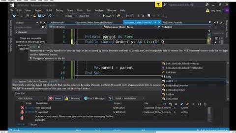 VCE Software Development - Outcome 1 - VB.NET Kewpie Part 2 - Order List and Data Grid View