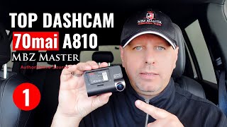 TOP 4k DASHCAM  70mai A810 Recommended Settings, Installation | Part 1