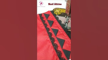 Triangles And Lace Design Using Sewing Tips And Tricks #shorts #shortsfeed #sewinghacks