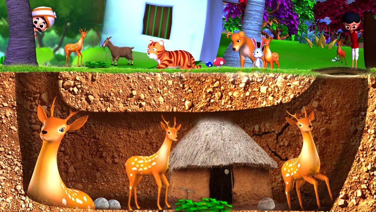 Download భూగర్భంలో జింకల గృహం - Underground Deer House 3D Animated Telugu Moral Stories | JOJO TV Fairy Tales