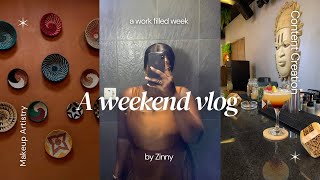WEEKLY VLOG; Content Creation | Restaurant in Lagos | Work Weekend | Zinny’s Vlog