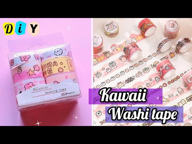 How to make kawaii washi tape (without double side tape)/handmade washi tape  / paper craft 