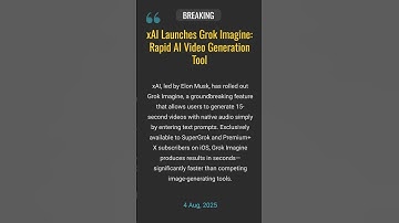 xAI Launches Grok Imagine: Rapid AI Video Generation Tool