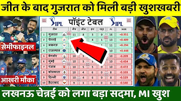 गुजरात  के जीत के बाद IPL 2023 के Points Table में मचा बवाल, LSG CSK को लगा तगड़ा झटका, MI KKR बाहर