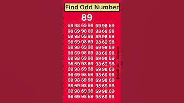 FIND ODD NUMBER 👀🧠#facts #education #gk #mathematics #odd #games #challenge #numberpuzzle