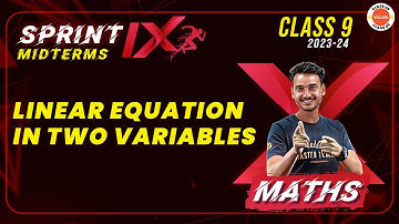 Sprint IX | Linear Equation in Two Variables Class 9 Important MCQs| NCERT Class 9th Maths #CBSE2024