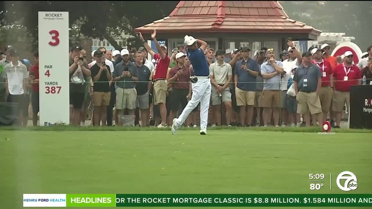 First round of Rocket Mortgage Classic has big names and young stars atop leaderboard