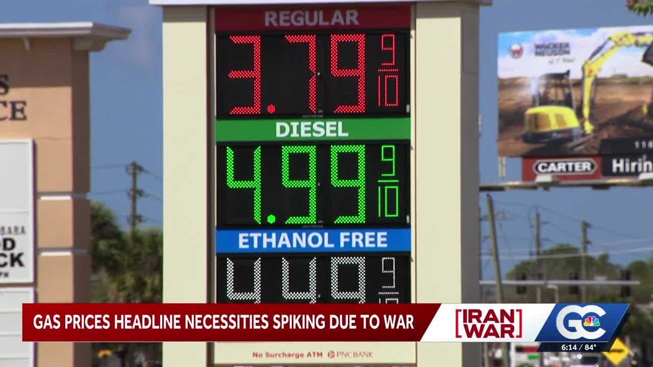Spiking diesel gas prices impacting prices of everything we buy - YouTube