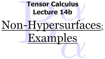 Tensor Calculus Lecture 14b: Examples of Curves in 3D