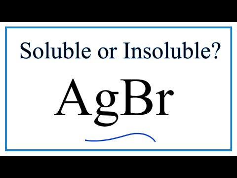 Is AgBr Soluble or Insoluble in Water?